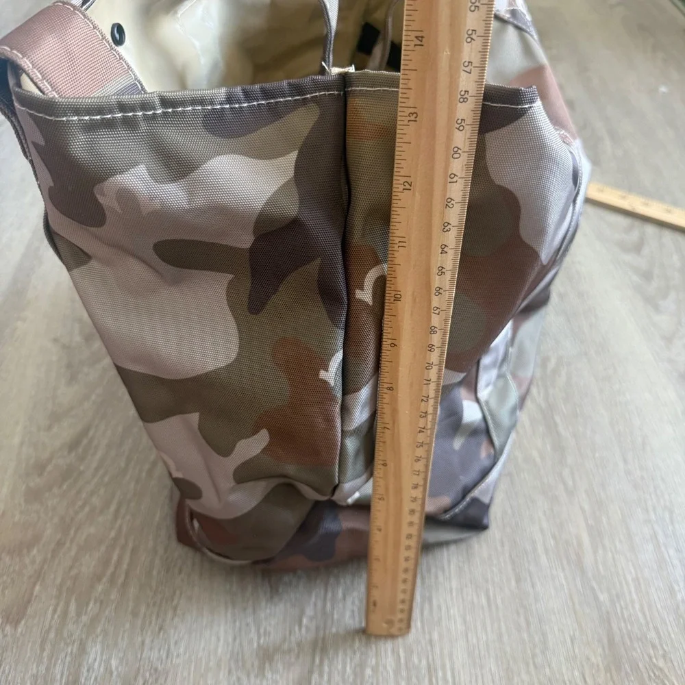 True Religion Dribble Camo Tote Bag Horseshoe Logo Canvas TR106324 New With Tags
